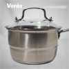 Olla vaporera 16 cm en acero inoxidable