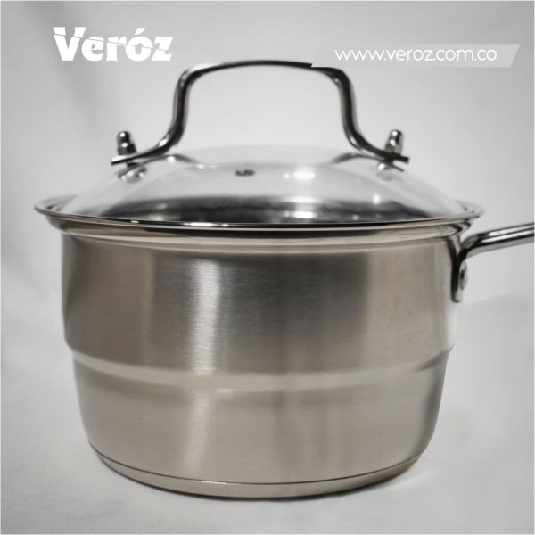 Olla vaporera 16 cm en acero inoxidable