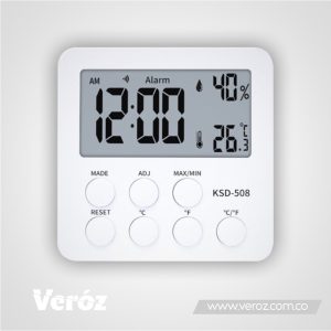 Termohigrometro y reloj